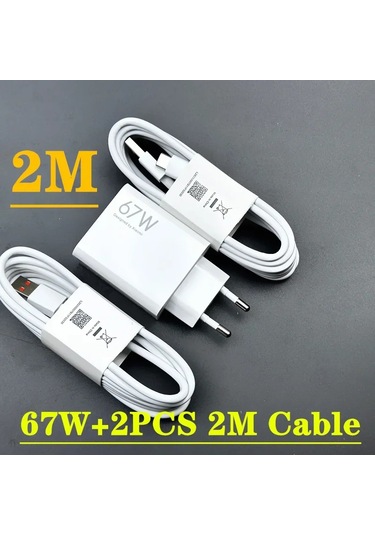 Xıaomıxiaomi 67w Hızlı Şarj Cihazı Usb-c Kablosu - Mi 14/13t/12t/13 Ultra Pro, Redmi Note 12/11/13 Pro, Poco X5/f5 Pro Uyumlu Bu Whıtedistribütör Garantili