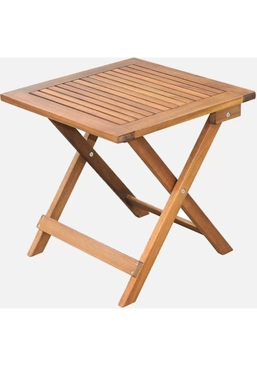 Evinizin Atölyesi Katlanır Sehpa Bahçe Sehpası Balkon Sehpası Açık kahverengi