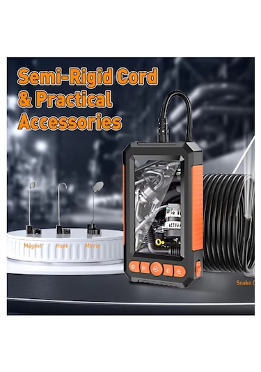 Nhr-15 Monitörlü Çift Kameralı 10 Mt Sert Kablo Yılan Endoskop