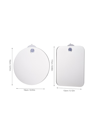 Vkemall Tıraş İçin Duş Aynası Buğulanmayan Banyo Aynası Emişli Taşınabilir El Tipi Buğul