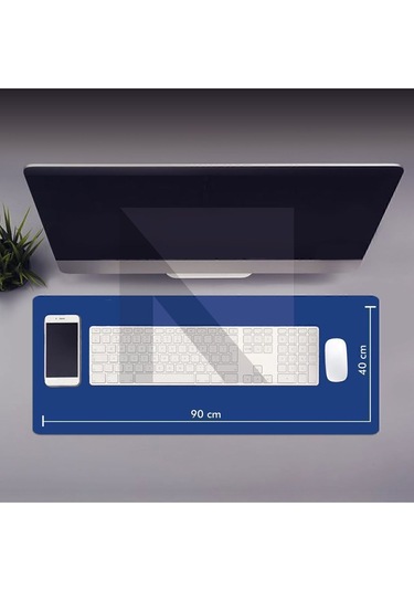 MP05 - 90x40 2xlarge Mavi Gaming Mousepad Ev Ofis Oyun