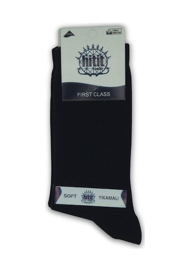 Hitit Socks Düz Erkek Soket Çorap 12 Çift Siyah