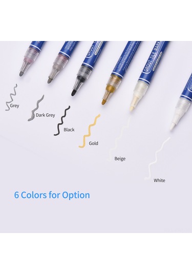 Honmex Beyaz Seramik Grout Marker - Nem, Su Ve Kirlilik Koruyucu, Toksiksiz, Düşük Koku, Çevre Dostu Gümüş