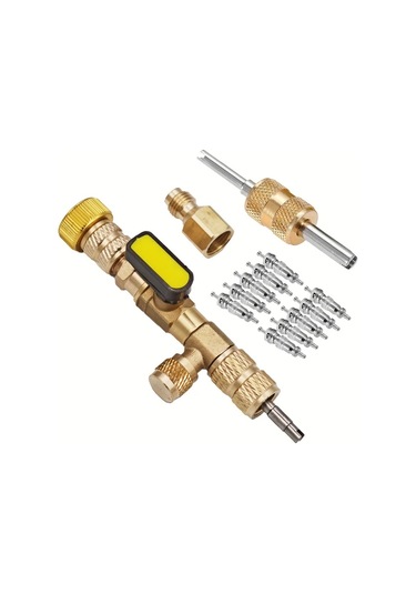 Dashanshop Sarı R410a R134a R22 R12 R32 Klips Vana Aleti 1/4 Ve 5/16 Soğutma Klima Ekipmanları