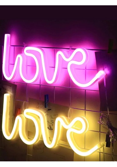 Riota Neon Love Yazı Lambası, Pembe Işık 175487402 Pembe