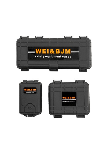 Tenfowee 1/10 Ölçekli Trax4, Axial Scx10 90046/90047, Rr10 Araçları İçin Siyah Abs Simülasyon Valiz Seti 3 Adet