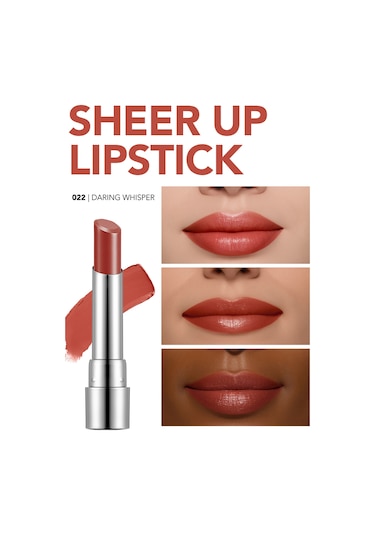 Flormar Sheer Up Yarı Transparan & Parlak Bitişli Nemlendirici Ruj 022 Daring Whisper