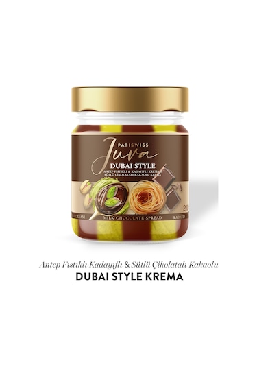 Sütlü Çikolatalı Antep Fıstığı Kreması Juva Dubai Style, 200g