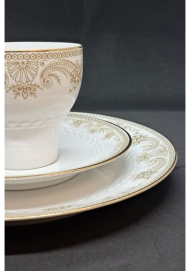 Tirschenreuth Duble Vintage Kahve Fincanı 3 Parça 180 Ml Bej