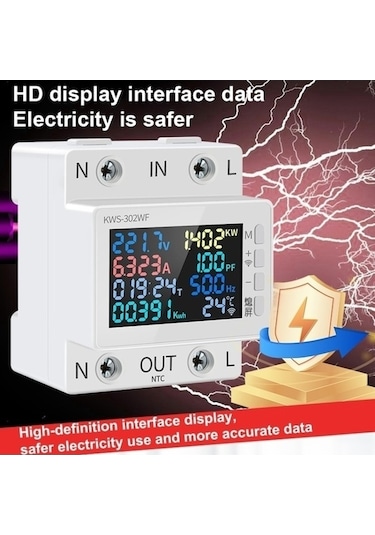 Tongxida Çok Fonksiyonlu Ac Ekran Ray Ve Akım Ölçer, 170-270v, Kws-302wf