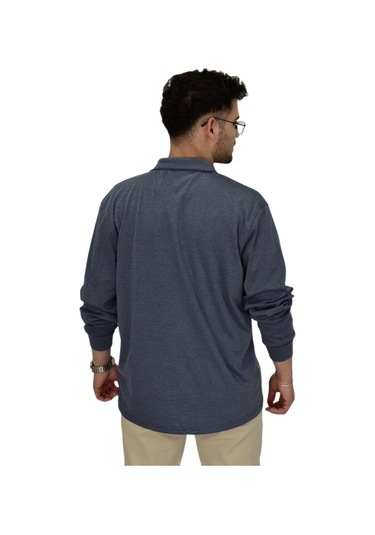 Dynamo Erkek Büyük Beden Mevsimlik Polo Yaka Sweatshirt 1-6830 Bgl-st04415 Lacivert