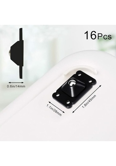 Flybuy 16 Adet Evrensel Mini Döner Tekerlek - 360 Derece Paslanmaz Çelik, Kendinden Yapışkanlı, Sessiz, Dayanıklı, Kolay Kurulum, Mutfak Ve Ofis İçin -