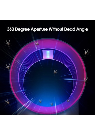 Shineyee Usb Şarjlı Evcil Sinek Ve Komar Yakalama Lambası - 360 Işık Dalgalı, Gürültüsüz, Güçlü Vortex Teknolojisi - Koyu Gri