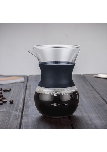 Padalink 200ml Cam Filtre Kahve Dökücü, Paslanmaz Çelik Filtre, Silikon Kılıf, Kağıt Gereksiz, Isıya Dayanıklı, Ev Ofis İçin Diğer