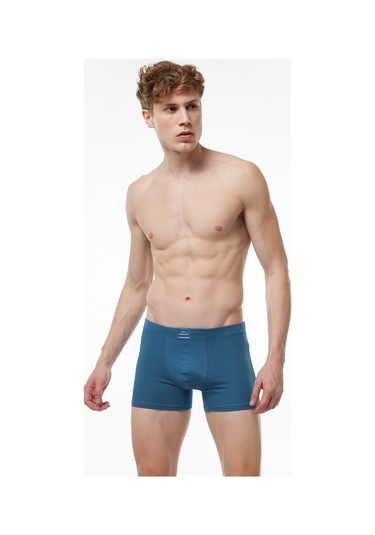 Malabadi Erkek Mavi 5 Li Pamuk Elastan Boxer 5m074 Mavi