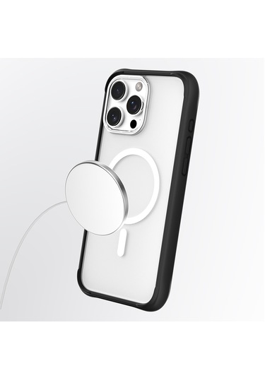 İphone Uyumlu 16 Pro Kılıf Magsafe Şarj Özellikli Airbagli Youngkit Dynamic 2 Serisi Kapak Siyah