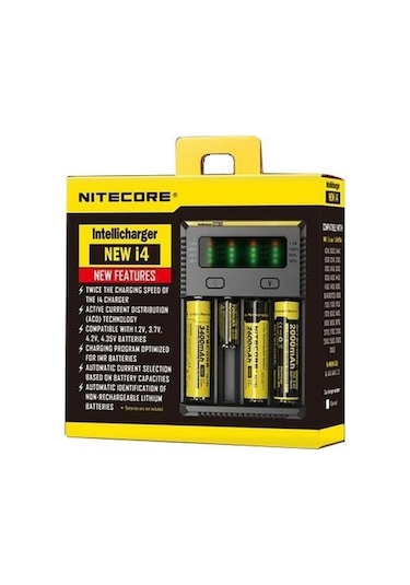 Nitecore İ4 İntelli Charger Li-ion Universal Pil Şarj Cihazı 4lü