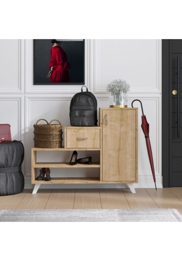 Decormet Retro Ayakkabı Dolabı Safir Meşe Safir Meşe