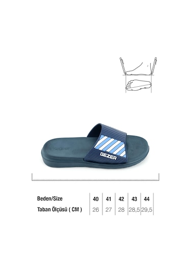 Gezer Yazlık Erkek Eva Ev Banyo Bahçe Havuz Plaj Terlik Lacivert