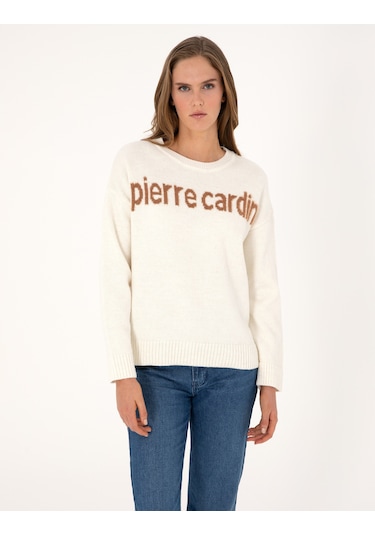 Pierre Cardin Kadın Ekru Kazak /triko 50310904-vr019 Ekru