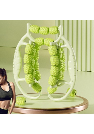 Suntek 29 Tekerlekli Bacak Masaj Silindiri Fitness Kelepçesi Kol Yeşil