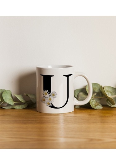 U Harf Papatya Kupa Bardak Renkli