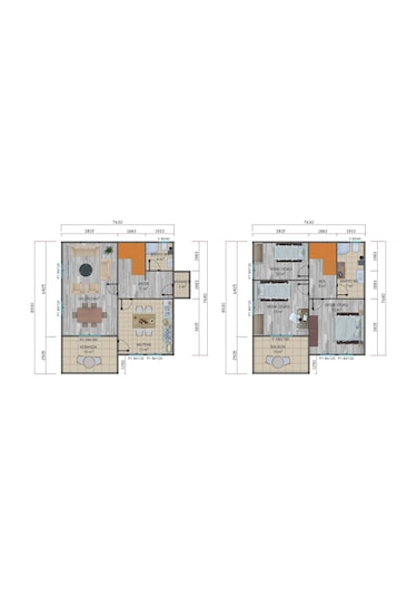 128 M2 Çift Katlı Prefabrik Ev