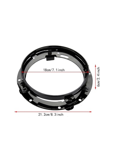 Yaozixa Jeep Wrangler Jk 2007-2016 Ve Motosikletler İçin 7 İnç Led Far Sabitleyici, Alüminyum Alloy Dayanıklı, Titreme Azaltıcı Yaylı Siyah Tutucu