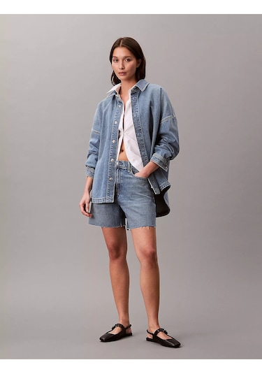 Calvin Klein Bayan Kot Gömlek Lv047e753g 3ns Mavi Mavi Calvin Klein Bayan Kot Gömlek Lv047e753g 3ns Mavi Mavi