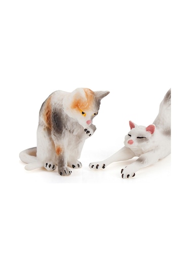 Dolıty Gerçekçi Kedi Figürleri Oyuncak Kek Topper Bir-set
