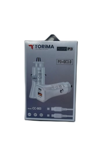 Torıma Cc-903 Pd18w+qc3.0 Beyaz Type-c Arac Sarj A