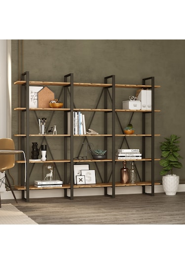 Robinhome Robin Home Vegas Serisi 5 Raflı Metal Kitaplık No 4