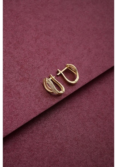 Kadın Sarı Altın Küpe Zküpe007 14yenikp0010