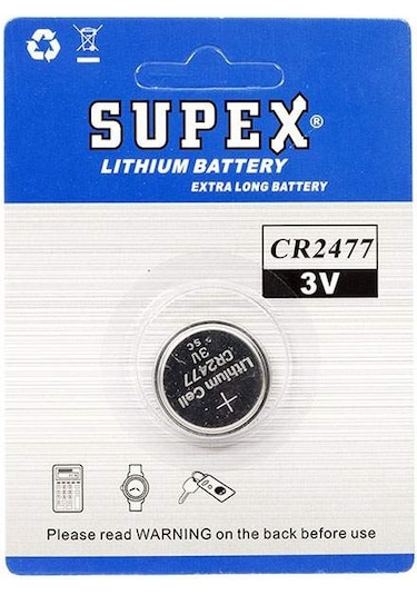 SUPEX CR2477 3V LİTYUM PİL TEKLİ