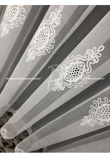 Tül Perde Taç Marka Ekselans Desen Serpme Suzene Motif Çok Renkli