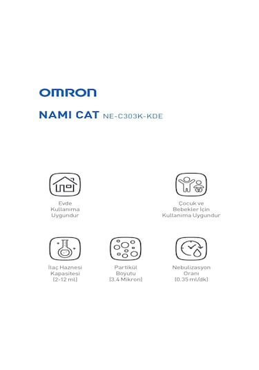 Omron Nami Cat Nebulizatör + NE-C303K-KDE Kulaktan Ateş Ölçer