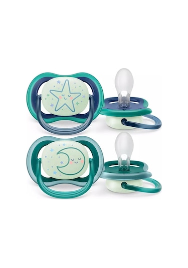 Philips Avent Ultra Air Gece 2'li Emzik 6-18 Ay Yıldız Ay Yeşil