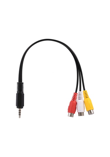 Dofolink 3.5mm Jack'ten 3 Rca Audio Video Kablosu - Erkekden Dişiye Av Adaptörü - Kaliteli Ses Ve Video Bağlantısı
