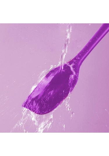 3lü Mor Silikon Spatula Seti Isıya Dayanıklı Yanmaz Yapışmaz