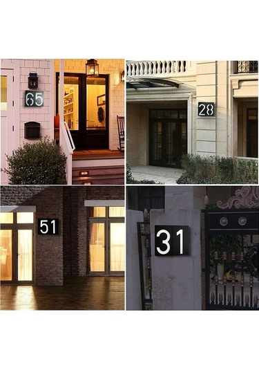 Pazly Pratik Güneş Enerjili Kapı Numarası Lambası - Ip55 Su Geçirmez, Kolay Kurulum, 9 Adet Led Güneş Enerjili, Otomatik Aç-kapat, Su Geçirmez Kapı Numarası Lambaları, Dayanıklı Ve Kolay Kurulum