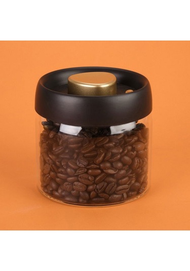 Arow Frasco Vakumlu Saklama Kavanozu - Şeffaf / Siyah - 500 Ml Şeffaf / Siyah