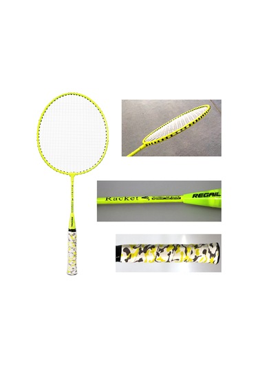 Vkemall Yeşil Çocuk Badminton Raketi Seti - Demir Alaşımlı 2 Adet Raket, Top Ve Çantası 53.5cm