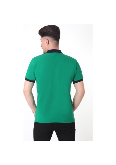Polo Yaka Yeşil Tişört-Yeşil