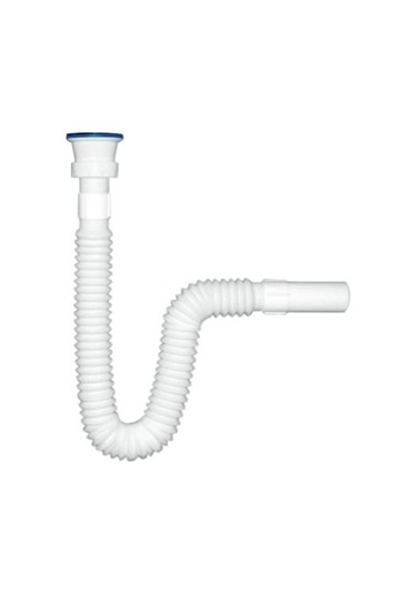 Özbest Körüklü Lavabo Sifonu Uzun 2 Adet Beyaz