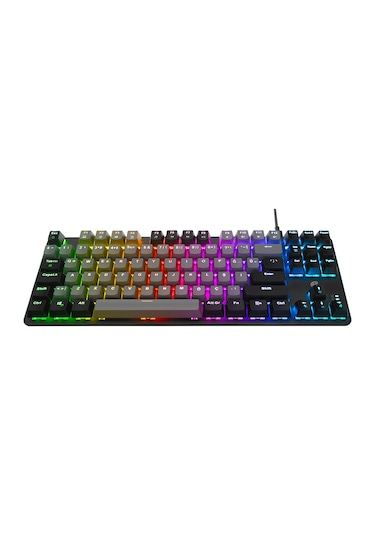 Acer Emachines Eak87 Rgb Mekanik Red Switch Tkl Oyuncu Klavyesi - Gri Siyah 87 Tuş Kompakt Gaming