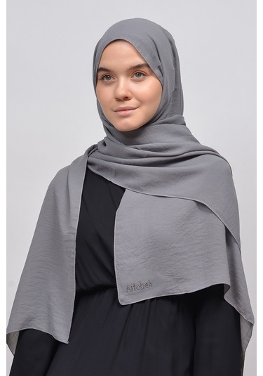 Altobeh Caz Krep Tesettür Kadın Şal - Gümüş