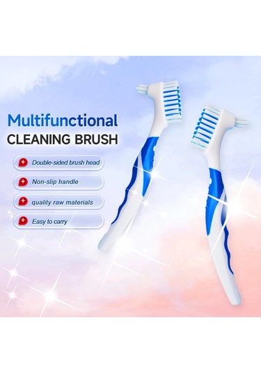 Yuqing Protezler İçin 1 Adet Diş Fırçası, Çift Taraflı Temizlik,