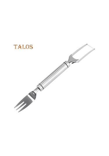 Salata Kavun Kesici Yeniden Kullanılabilir Dilimleme Malzemesi Güvenlik Uygun Hızlı Güvenli Kavun Meyve Kesici Dilimleme Mutfak Alet Gümüş