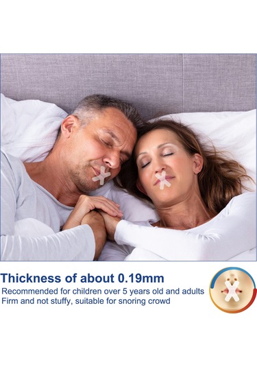 Hangfox Uykuda Açık Ağız Engelleme Bantları - Solunum Düzeltici Uyku Yardımcıları, Transparent Eva Malzeme, 120 Adet