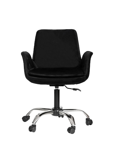 Markaelz Krom Metal Ayaklı Ofis Çalışma Sandalyesi Pescado Siyah